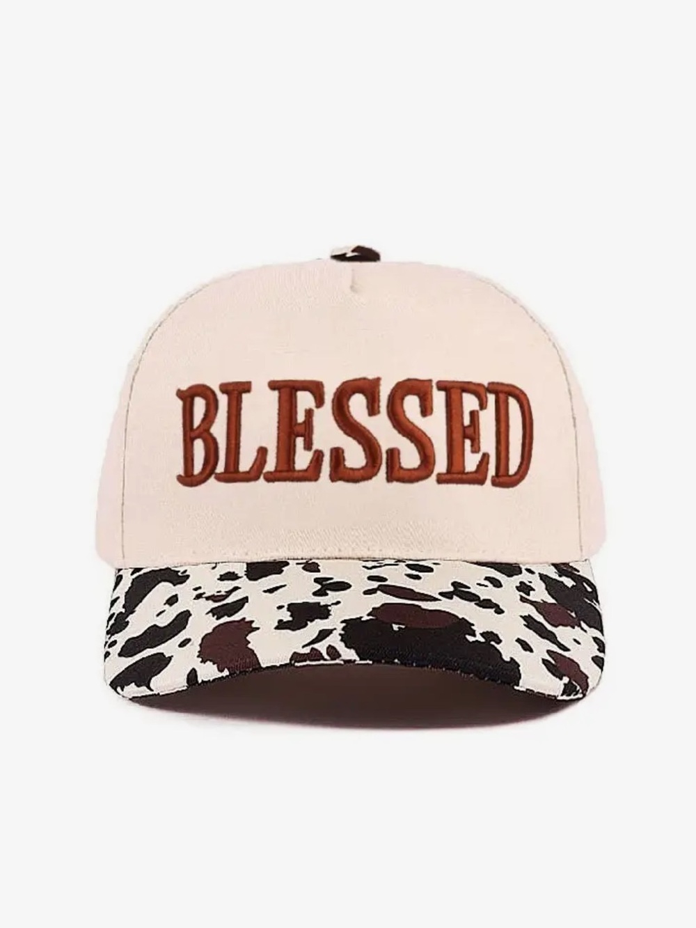 Blessed Cow Print Trucker Hat Western Boho Boutique Adjustable Baseball Cap - Picture 2 of 2